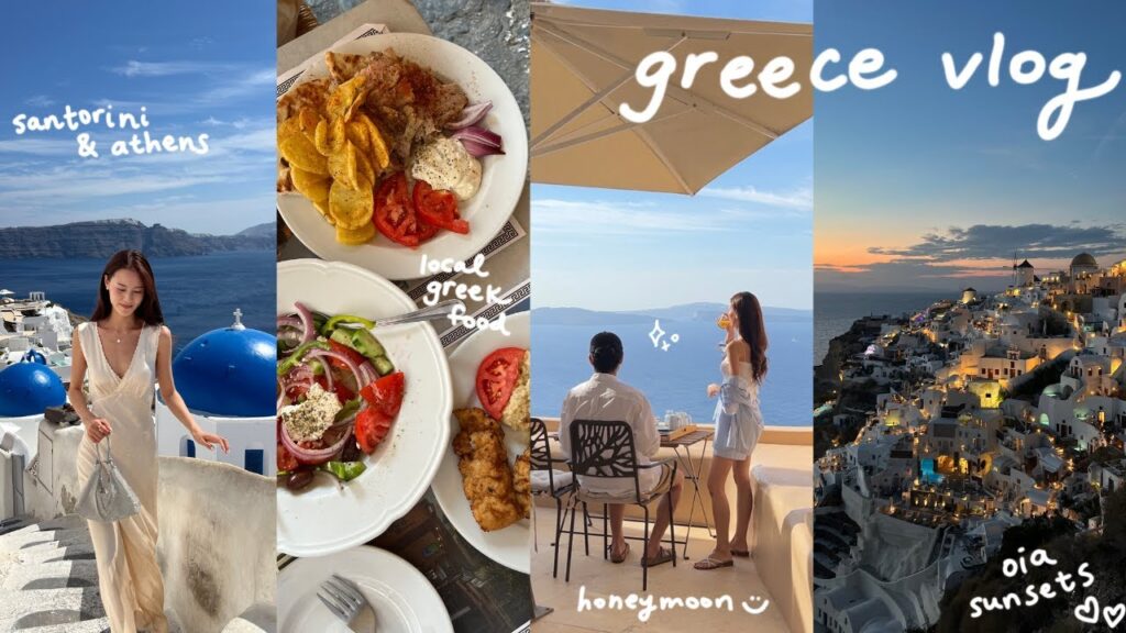 greece vlog🇬🇷 santorini, athens, amazing greek food, local shops, boat tour, driving an ATV, sunsets